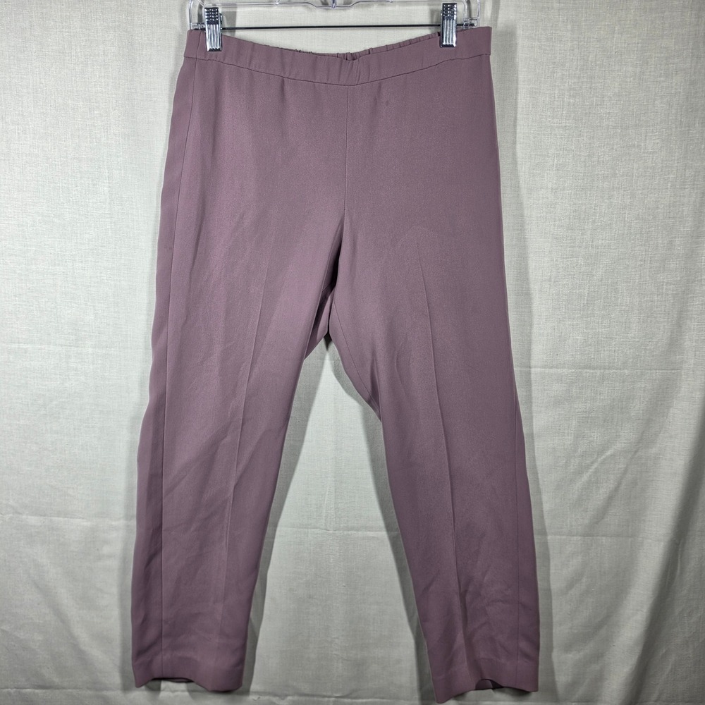 Theory Pants Womens 6 Pull On Crepe Tapered Elasticized Elevated Casual USA Made